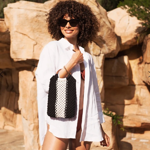 laude the label Handbags - OO4 LAUDE THE LABEL Gabby Mini Macrame Bag NWT